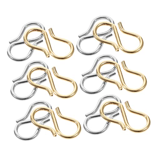 BEBEMOKO S-förmige Schnallenverschlüsse zur Schmuckherstellung, Verbindungsstücke für Armbänder und Halsketten, langlebiges Bastelzubehör für handgefertigtes Zubehör, 2 Beutel von BEBEMOKO