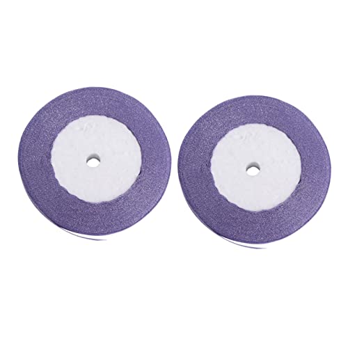 BEBEMOKO Satinband für Bastelarbeiten, Geschenkverpackungen, Urlaubsdekoration, langlebig, leicht zu schneiden, Meter lang, für Kranzherstellung, DIY-Projekte, elegante Dekorationen, 2 Stück von BEBEMOKO