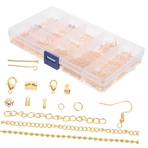 BEBEMOKO Schmuckherstellung Kit Fächer DIY für Halsketten Armbänder Schmuckzubehör für Bastelprojekte für Anfänger und Profis Karabiner und Sprung Ringe BEBEMOKO Schmuckherstellung Kit Fächer DIY für Halsketten Armbänder Schmuckzubehör für Bastelprojekte für Anfänger und Profis Karabiner und Sprung Ringe von BEBEMOKO