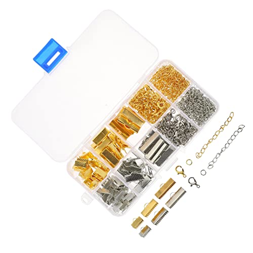 BEBEMOKO Schmuckherstellung Kit mit Hummerverschlüssen Sprungringen Crimp Enden und Verlängerungsketten für DIY Armbänder für Bastelprojekte von BEBEMOKO