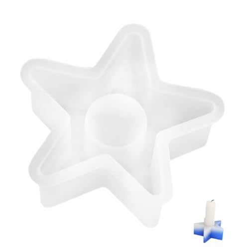 BEBEMOKO Silikon Gießform für Kerzenhalter Sternform Diy Mold für Projekte für Halloween und Weihnachten Langlebig und Vielseitig Einsetzbar von BEBEMOKO