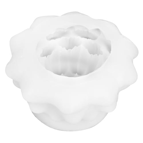 BEBEMOKO Silikon Lotus Kerzenform Antihaft Duftkerzen Gießform mit Kunstvollem Blumenmotiv Hitzebeständig für Diy Seifen und Harzkunst Detaillierte Lotusblütenform für Kreative Bastelideen von BEBEMOKO