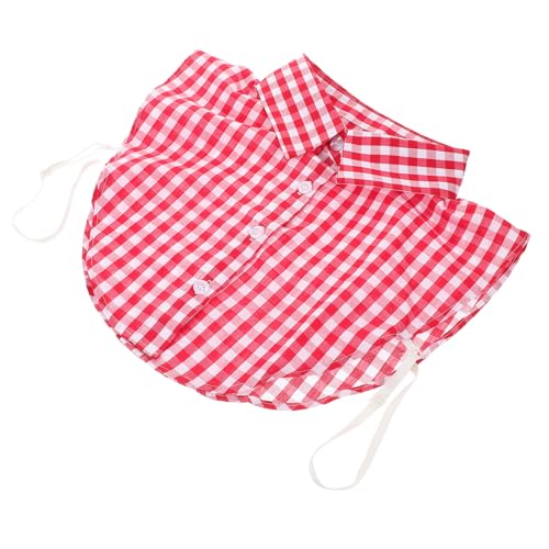 BEBEMOKO Stilvoller Damen Fake kragen Kariert Abnehmbar Baumwolle Halbblusen kragen Vintage Retro Plaid Kunstkragen für Damen und Mädchen Modische Outfits Rot BEBEMOKO Stilvoller Damen Fake kragen Kariert Abnehmbar Baumwolle Halbblusen kragen Vintage Retro Plaid Kunstkragen für Damen und Mädchen Modische Outfits Rot von BEBEMOKO