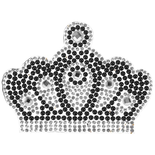 BEBEMOKO Strass-Applikation in Kronenform für Kleidung, Dekoration, langlebig und einfach anzubringen, für Kostüme, Jacken, Hüte und Bastelarbeiten von BEBEMOKO