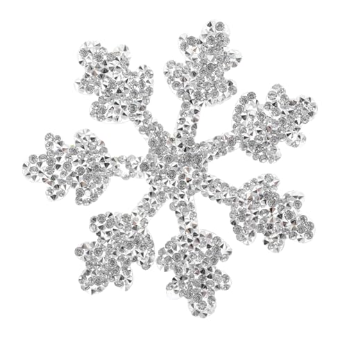 BEBEMOKO Strass-Schneeflocken-Aufnäher für Kleidung, dekorative Applikation für Kleidungsreparatur und Bastelprojekte für Rucksäcke und Jeans von BEBEMOKO
