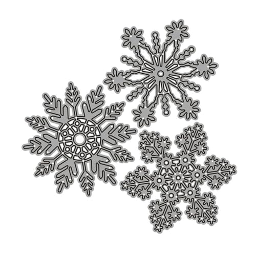 BEBEMOKO Teiliges Schneeflocken Stanzformen aus Robustem Metall Carbonstahl Glatte Kanten Sicher für DIY Weihnachtsbasteln für Scrapbooking Prägen und Kreative Handarbeiten von BEBEMOKO