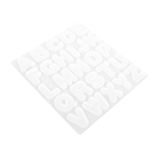 BEBEMOKO Teiliges Silikon Buchstaben Mold für DIY Schlüsselanhänger Anhänger Schmuckherstellung Transparente Weiße Gießform für Kreative Bastelarbeiten und Personalisierte Accessoires von BEBEMOKO