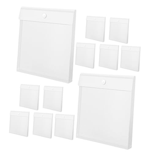 BEBEMOKO Transparenter Vinyl-Aktenordner, langlebiger Papierhalter für Scrapbooking, Fotos, Dokumente, multifunktionale Aufbewahrung für Büro, Schule, Zuhause, 12 Stück von BEBEMOKO