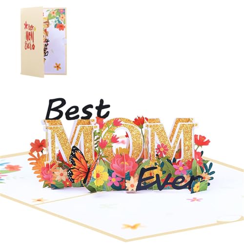 3D-Karte zum Muttertag, beste Mutter, Grußkarte, Segen, Hochzeitseinladungskarte für Ehefrau, Festival, Segen, Grußkarte von BEBIKR