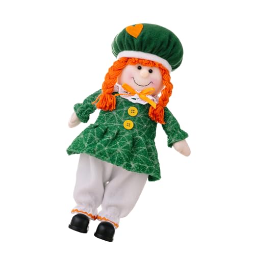 BEBIKR Irish Patrick's Day Holiday Girl Toy Festive Plush Toy For Kids Irish Patricks Day Decoration Festive Toy von BEBIKR