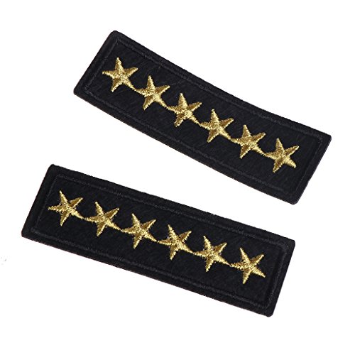 Star Rank Badge Stickerei Patches auf Kleidung Applikation Bügelbilder für Kleidung Aufkleber Nähen DIY bestickte Patches Blumen von BEBIKR