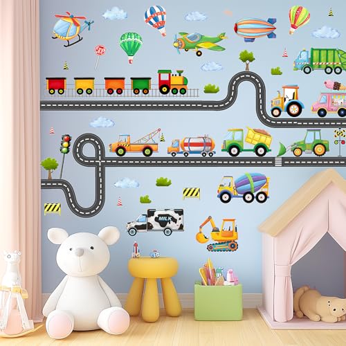 BEBOAN Wandtattoo Kinderzimmer Junge Auto Traktor Wandaufkleber Jungen Wandsticker für Babyzimmer Kinderzimmer Kleinkinderzimmer Schlafzimmer Wohnzimmer - Einfach zu kleben BEBOAN Wandtattoo Kinderzimmer Junge Auto Traktor Wandaufkleber Jungen Wandsticker für Babyzimmer Kinderzimmer Kleinkinderzimmer Schlafzimmer Wohnzimmer - Einfach zu kleben von BEBOAN