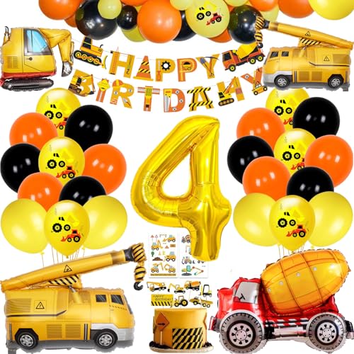 Bagger Geburtstag Deko, Bagger Deko Kindergeburtstag 4,Baustelle Geburtstagsdeko Jungen Kindergeburtstag Dekoration mit Bagger Luftballons Truck Bagger Folienballon für Geburtstagdeko Jungen Bagger Geburtstag Deko, Bagger Deko Kindergeburtstag 4,Baustelle Geburtstagsdeko Jungen Kindergeburtstag Dekoration mit Bagger Luftballons Truck Bagger Folienballon für Geburtstagdeko Jungen von BECILES