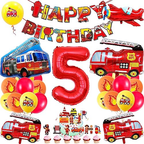 Feuerwehrauto 5 Geburtstag Luftballon, Kindergeburtstag Feuerwehrauto Deko, 5 Geburtstag Feuerwehrauto Dekoration, Junge Kindergeburtstag Deko Feuerwehrmann für Kinderzimmer Kindergarten Partydeko Feuerwehrauto 5 Geburtstag Luftballon, Kindergeburtstag Feuerwehrauto Deko, 5 Geburtstag Feuerwehrauto Dekoration, Junge Kindergeburtstag Deko Feuerwehrmann für Kinderzimmer Kindergarten Partydeko von BECILES