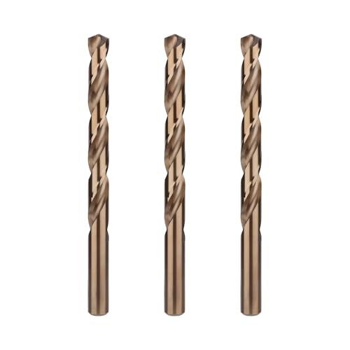BECOLLO Kobaltbohrer, 1,27 cm, reduzierter Schaft mit 3 Schlitzen, geeignet zum Bohren in Hartmetall, Edelstahl, Gusseisen von BECOLLO