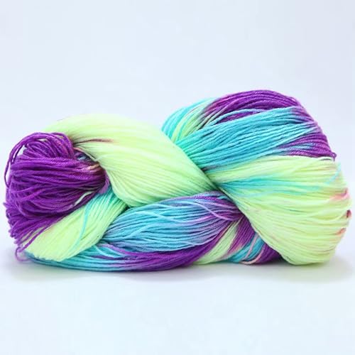 BEEFLYING 1 Rolle 50g Mehrfarbige Wolle zum Stricken, Bunte Häkelwolle Regenbogenwolle für Decke Handwerk Weben DIY BEEFLYING 1 Rolle 50g Mehrfarbige Wolle zum Stricken, Bunte Häkelwolle Regenbogenwolle für Decke Handwerk Weben DIY von BEEFLYING