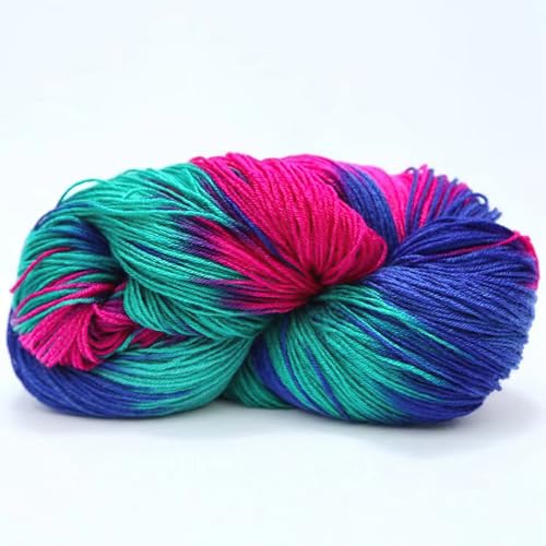 BEEFLYING 1 Rolle 50g Mehrfarbige Wolle zum Stricken, Bunte Häkelwolle Regenbogenwolle für Decke Handwerk Weben DIY BEEFLYING 1 Rolle 50g Mehrfarbige Wolle zum Stricken, Bunte Häkelwolle Regenbogenwolle für Decke Handwerk Weben DIY von BEEFLYING