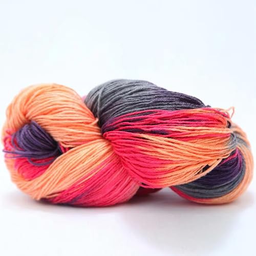 BEEFLYING 1 Rolle 50g Mehrfarbige Wolle zum Stricken, Bunte Häkelwolle Regenbogenwolle für Decke Handwerk Weben DIY BEEFLYING 1 Rolle 50g Mehrfarbige Wolle zum Stricken, Bunte Häkelwolle Regenbogenwolle für Decke Handwerk Weben DIY von BEEFLYING