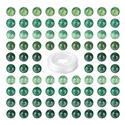 BEEFLYING 100 Stück 8mm Natürliche Afrikanische Jade Perle Edelstein Runde Perlen Grüne Natürliche Runde Perlen für DIY Schmuck Armband Herstellung BEEFLYING 100 Stück 8mm Natürliche Afrikanische Jade Perle Edelstein Runde Perlen Grüne Natürliche Runde Perlen für DIY Schmuck Armband Herstellung von BEEFLYING