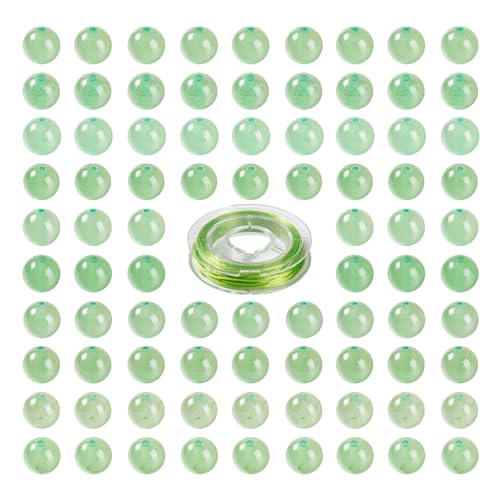 BEEFLYING 100 Stück 8mm Natürliche Grüne Aventurin Runde Perlen Glatte Lose Steinrunde Perlen für DIY Schmuck Armbänder Ohrringe Halskette Herstellung BEEFLYING 100 Stück 8mm Natürliche Grüne Aventurin Runde Perlen Glatte Lose Steinrunde Perlen für DIY Schmuck Armbänder Ohrringe Halskette Herstellung von BEEFLYING