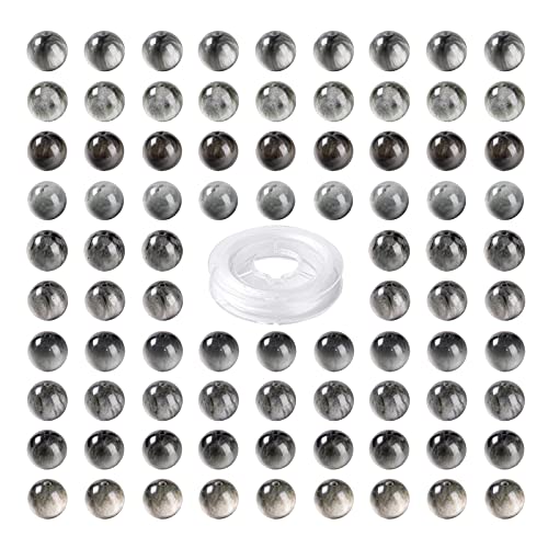 BEEFLYING 100 Stück 8mm Natürliche Hawk's Eye Runde Perlen - Eagle Eye Lose Spacer Quarz Edelstein für DIY Armband Halskette Schmuckherstellung BEEFLYING 100 Stück 8mm Natürliche Hawk's Eye Runde Perlen - Eagle Eye Lose Spacer Quarz Edelstein für DIY Armband Halskette Schmuckherstellung von BEEFLYING