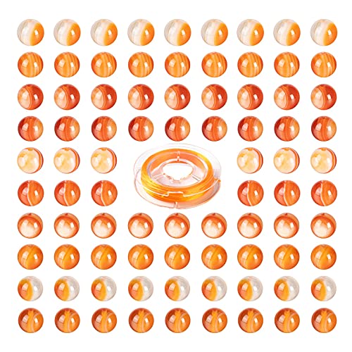 BEEFLYING 100 Stück 8mm Natürliche Karneol Runde Perlen Orange Edelstein Lose Runde Perlen für DIY Stretch Ohrring Armbänder Kits Herstellung BEEFLYING 100 Stück 8mm Natürliche Karneol Runde Perlen Orange Edelstein Lose Runde Perlen für DIY Stretch Ohrring Armbänder Kits Herstellung von BEEFLYING