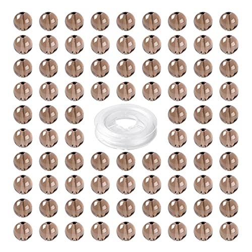 BEEFLYING 100 Stück 8mm Natürlicher Rauchquarz Runde Perlen Kristalledelstein Halbedelstein Runde Lose Abstandsperlen für Schmuckherstellung DIY Armband Halskette Handwerk BEEFLYING 100 Stück 8mm Natürlicher Rauchquarz Runde Perlen Kristalledelstein Halbedelstein Runde Lose Abstandsperlen für Schmuckherstellung DIY Armband Halskette Handwerk von BEEFLYING