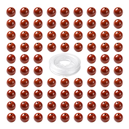 BEEFLYING 100 Stück 8mm Roter Jaspis Runde Perlen Natürliche Glatte Runde Perlen mit Elastischem Kristallfaden für Schmuck Armband Halskette Herstellung BEEFLYING 100 Stück 8mm Roter Jaspis Runde Perlen Natürliche Glatte Runde Perlen mit Elastischem Kristallfaden für Schmuck Armband Halskette Herstellung von BEEFLYING