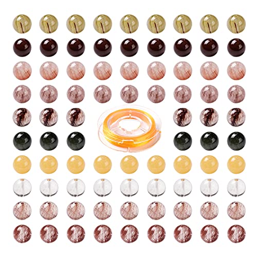 BEEFLYING 100 Stück 8mm Runde Natur Rutilquarz Perlen Mischfarbe Runde Lose Perlen für DIY Stretch Armbänder Kits Herstellung BEEFLYING 100 Stück 8mm Runde Natur Rutilquarz Perlen Mischfarbe Runde Lose Perlen für DIY Stretch Armbänder Kits Herstellung von BEEFLYING