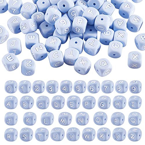 BEEFLYING 108 Stück Blue Cube Silikonperlen Buchstaben Zahlen Würfel Alphabet Perlen Mit 2 mm Lochabstandshalter Lose Buchstabenperlen für Die Herstellung von Armbändern Halsketten Und Schmuck BEEFLYING 108 Stück Blue Cube Silikonperlen Buchstaben Zahlen Würfel Alphabet Perlen Mit 2 mm Lochabstandshalter Lose Buchstabenperlen für Die Herstellung von Armbändern Halsketten Und Schmuck von BEEFLYING