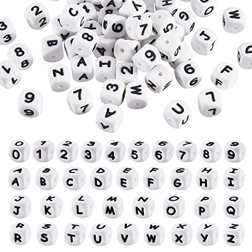 BEEFLYING 108 Stück White Cube Silikonperlen Buchstaben Zahlen Quadratisch Würfel Alphabet Perlen Mit 2mm Loch Spacer Lose Buchstabenperlen für Armband Halskette Schmuckherstellung BEEFLYING 108 Stück White Cube Silikonperlen Buchstaben Zahlen Quadratisch Würfel Alphabet Perlen Mit 2mm Loch Spacer Lose Buchstabenperlen für Armband Halskette Schmuckherstellung von BEEFLYING