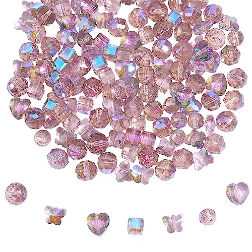 BEEFLYING 180 Stück Glasperlen für die Schmuckherstellung, AB-Farbe, Kristallperlen, Verschiedene Glasperlen, Rondell-Schmuckperlen, Bulkware für DIY-Armbänder, Halsketten, Ohrringe BEEFLYING 180 Stück Glasperlen für die Schmuckherstellung, AB-Farbe, Kristallperlen, Verschiedene Glasperlen, Rondell-Schmuckperlen, Bulkware für DIY-Armbänder, Halsketten, Ohrringe von BEEFLYING