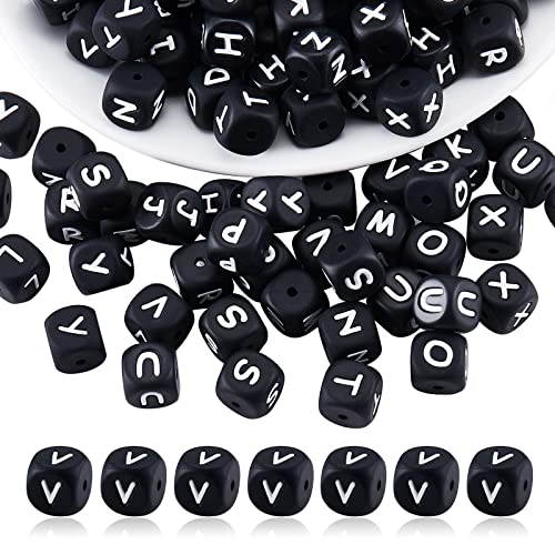 BEEFLYING 20 Stück Schwarzer Würfel Buchstabe V Silikonperlen 12x12x12 mm Quadratische Würfel Alphabetperlen mit 2 mm Lochabstandshalter Lose Perlen für Armbänder Halsketten Schmuckherstellung BEEFLYING 20 Stück Schwarzer Würfel Buchstabe V Silikonperlen 12x12x12 mm Quadratische Würfel Alphabetperlen mit 2 mm Lochabstandshalter Lose Perlen für Armbänder Halsketten Schmuckherstellung von BEEFLYING