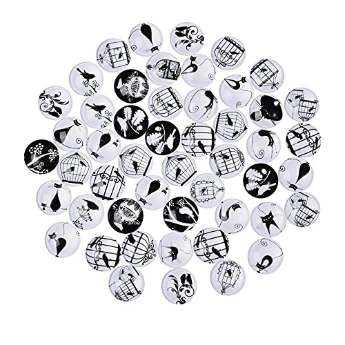 BEEFLYING 50 Stück Halbrunde Katze Glascabochons Retro Schwarzweiß Bild Glascabochons 20mm Bedruckte Glascabochons für Bildschmuckherstellung BEEFLYING 50 Stück Halbrunde Katze Glascabochons Retro Schwarzweiß Bild Glascabochons 20mm Bedruckte Glascabochons für Bildschmuckherstellung von BEEFLYING