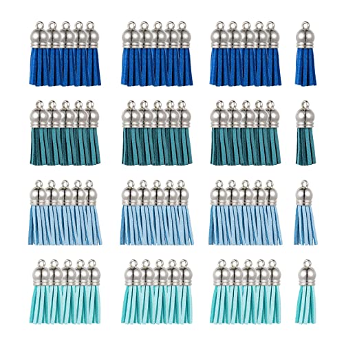 BEEFLYING 60 Stück Blau Faux Wildleder Quaste Anhänger Dekorationen Retro Charm Mit Platin CCB Kunststoff Schnurenden Für DIY Armband Ohrring Schmuckherstellung Handwerk Zubehör BEEFLYING 60 Stück Blau Faux Wildleder Quaste Anhänger Dekorationen Retro Charm Mit Platin CCB Kunststoff Schnurenden Für DIY Armband Ohrring Schmuckherstellung Handwerk Zubehör von BEEFLYING