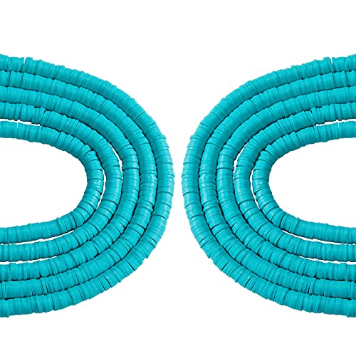 BEEFLYING 6mm Polymer-Ton Heishi Perlen Flach Runde Umweltfreundliche Abstandsperlen Für DIY Hawaiian Ohrringe Armbänder Halsketten Schmuckherstellung (10 Stränge) von BEEFLYING