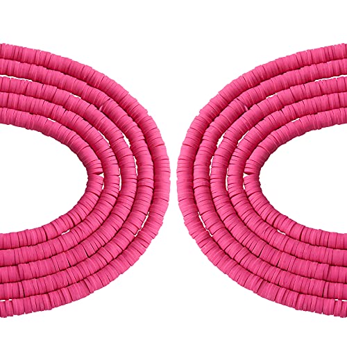 BEEFLYING 6mm Polymer-Ton Heishi Perlen Flach Runde Umweltfreundliche Abstandsperlen Für DIY Hawaiian Ohrringe Armbänder Halsketten Schmuckherstellung (10 Stränge) von BEEFLYING