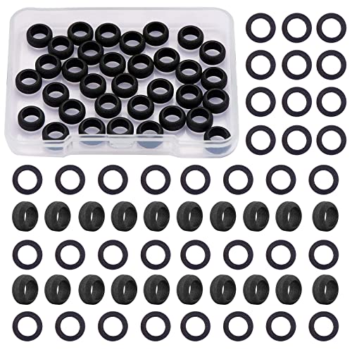BEEFLYING Stück Schwarzer Edelstahl Barrel Spacer Perlen Großes Lose Rondelle Abstandsperlen 5mm Runde Perlen Für DIY Armband Halskette Perlen Schmuck Handwerk Herstellung (Schwarz) von BEEFLYING