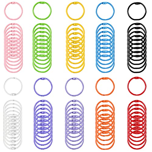 BEEK 100 Stück Buchbinderinge aus Metall, 20 mm, Binderinge für Ordner, Ordner, Schlüsselanhänger von BEEK