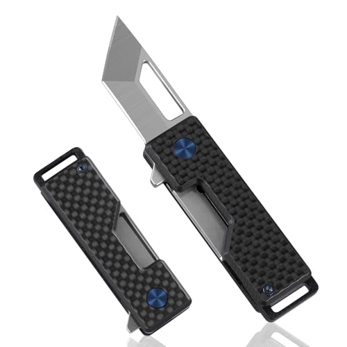 BEEK Klappmesser CNC-Gefertigt, 4cm D2 Tanto Klinge, EDC Schlüsselanhänger Messer, Taschenmesser Klein, Mini Cuttermesser, Multitool, Paketöffner, Geschenke für Männer von BEEK