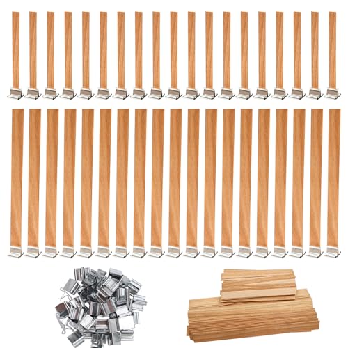 BEELUKY 100 Stück Holzdochte für Kerzen Kerzendocht Holz mit 50 Eisenständer Holzkerzendocht Rauchfreie Umweltfreundliche Kerzen Machen Holzdocht Zuschneidbare für DIY Kerzenprojekte BEELUKY 100 Stück Holzdochte für Kerzen Kerzendocht Holz mit 50 Eisenständer Holzkerzendocht Rauchfreie Umweltfreundliche Kerzen Machen Holzdocht Zuschneidbare für DIY Kerzenprojekte von BEELUKY
