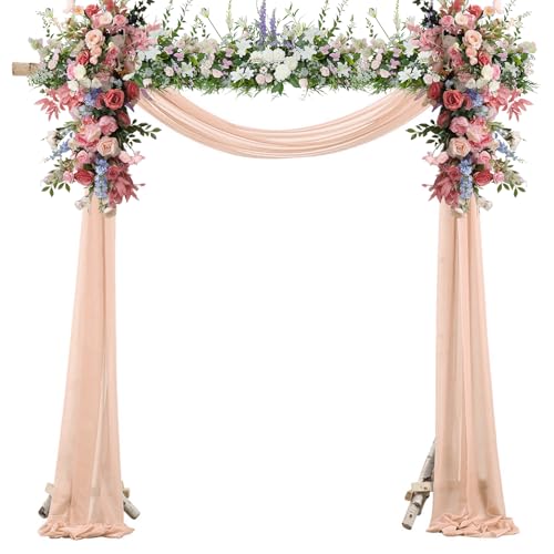 BEELUKY Querbehang Freihanddeko Hochzeit Vorhang 600x160cm Hochzeitsbogen Vorhang Querbehang Transparente Tüllstoff Traubogen Deko für Bankette Heimdekoration Empfang Deckenvorhänge (Champagnerfarbe) BEELUKY Querbehang Freihanddeko Hochzeit Vorhang 600x160cm Hochzeitsbogen Vorhang Querbehang Transparente Tüllstoff Traubogen Deko für Bankette Heimdekoration Empfang Deckenvorhänge (Champagnerfarbe) von BEELUKY