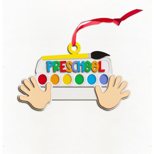 Vorschul-Ornamente für Weihnachtsbaumdekoration, Handabdruck und Farbpalette, Weihnachtsschmuck für PreK Schüler, Lehrer, buntes Andenken für Vorschule, Geschenke für Kinder, Lehrer, Studenten, Eltern Vorschul-Ornamente für Weihnachtsbaumdekoration, Handabdruck und Farbpalette, Weihnachtsschmuck für PreK Schüler, Lehrer, buntes Andenken für Vorschule, Geschenke für Kinder, Lehrer, Studenten, Eltern von BEETHIS