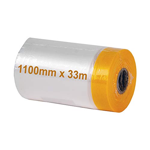 Goldband - Masker Abdeckfolie mit Klebeband 1100 mm x 33 m von BEHA