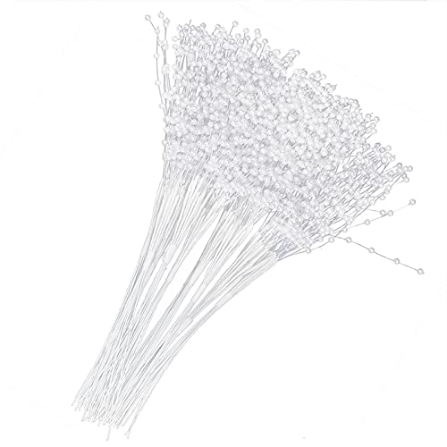 BEIJIALY 100 Stück Schnur-Perlenstäbchen Zum Basteln, Perlenstäbchen für Braut, Hochzeit, Perlenstrauß, Party-Dekoration, Stiele, Perlenstäbchen, Perlen auf Drahtstielen für DIY-Girlande(Weiß) BEIJIALY 100 Stück Schnur-Perlenstäbchen Zum Basteln, Perlenstäbchen für Braut, Hochzeit, Perlenstrauß, Party-Dekoration, Stiele, Perlenstäbchen, Perlen auf Drahtstielen für DIY-Girlande(Weiß) von BEIJIALY
