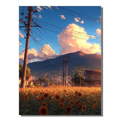 5D Diamant Painting Kit Sonnenblume Diamond Painting Kinder DIY Set, Berg Full Drill Bastelset für Erwachsene, Diamant Kunst Bilder Mosaic Stickerei für Home Wand Dekor 40x50cm BJHF558 5D Diamant Painting Kit Sonnenblume Diamond Painting Kinder DIY Set, Berg Full Drill Bastelset für Erwachsene, Diamant Kunst Bilder Mosaic Stickerei für Home Wand Dekor 40x50cm BJHF558 von BEIJUYHU