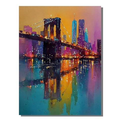 Abstrakt 5D Diamond Painting Erwachsene Groß 50 x 70 cm - Brooklyn Bridge Full Drill Diamant Painting, DIY Mosaic Bastelset für Kinder, Diamant Kunst Malerei Stickerei für Home Wand Decor BJHF395 Abstrakt 5D Diamond Painting Erwachsene Groß 50 x 70 cm - Brooklyn Bridge Full Drill Diamant Painting, DIY Mosaic Bastelset für Kinder, Diamant Kunst Malerei Stickerei für Home Wand Decor BJHF395 von BEIJUYHU