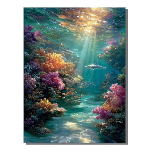 BEIJUYHU 5D DIY Diamond Painting Set Meereslebewesen Diamant Painting Kinder, Hai Full Drill Bastelset für Erwachsene, Diamant Kunst Bilder Mosaic Stickerei für Home Wand Dekor 50 x 70 cm BJHF416 BEIJUYHU 5D DIY Diamond Painting Set Meereslebewesen Diamant Painting Kinder, Hai Full Drill Bastelset für Erwachsene, Diamant Kunst Bilder Mosaic Stickerei für Home Wand Dekor 50 x 70 cm BJHF416 von BEIJUYHU