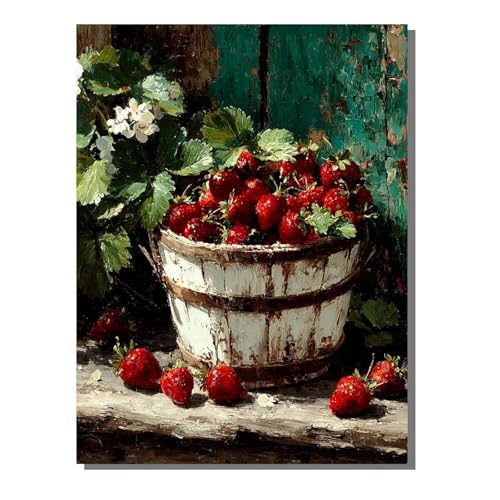 BEIJUYHU 5D DIY Diamond Painting Set Obst Diamant Painting Kinder, Erdbeere Full Drill Bastelset für Erwachsene, Diamant Kunst Bilder Mosaic Stickerei für Home Wand Dekor 30x40 cm BJHF136 BEIJUYHU 5D DIY Diamond Painting Set Obst Diamant Painting Kinder, Erdbeere Full Drill Bastelset für Erwachsene, Diamant Kunst Bilder Mosaic Stickerei für Home Wand Dekor 30x40 cm BJHF136 von BEIJUYHU
