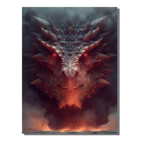 BEIJUYHU 5D Diamant Painting Kit Tier Diamond Painting Kinder DIY Set, Drachen Full Drill Bastelset für Erwachsene, Diamant Kunst Bilder Mosaic Stickerei für Home Wand Dekor 50 x 70 cm BJHF408 BEIJUYHU 5D Diamant Painting Kit Tier Diamond Painting Kinder DIY Set, Drachen Full Drill Bastelset für Erwachsene, Diamant Kunst Bilder Mosaic Stickerei für Home Wand Dekor 50 x 70 cm BJHF408 von BEIJUYHU